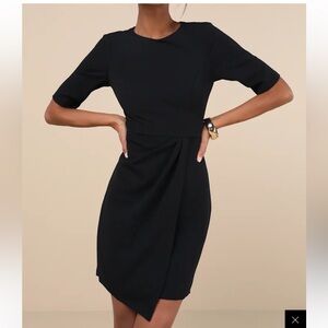 Westwood Black Half Sleeve Sheath Dress